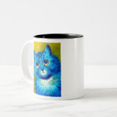 Tasse 2 Couleurs Chat bleu par Louis Wain (Devant gauche)