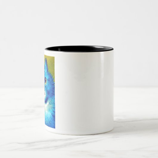 Tasse 2 Couleurs Chat bleu par Louis Wain (Centre)