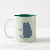 Tasse 2 Couleurs Chat Cheeky Funny (Gauche)