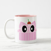 Tasse 2 Couleurs chat cupcake kawaii (Gauche)