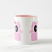 Tasse 2 Couleurs chat cupcake kawaii (Centre)