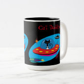 Tasse 2 Couleurs Chat Daddio Mug.   (Devant droit)