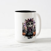 TASSE 2 COULEURS CHAT-DAME SANS ENFANT (Devant droit)