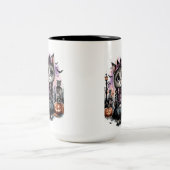 TASSE 2 COULEURS CHAT-DAME SANS ENFANT (Centre)