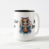 TASSE 2 COULEURS CHAT-DAME SANS ENFANT (Devant droit)