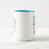 Tasse 2 Couleurs Chat dans le Casquette | Nous avons vu tout tomber (Centre)