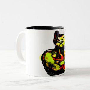 Tasse 2 Couleurs Chat dans le style
