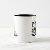 Tasse 2 Couleurs Chat de chien Westin d'Halloween (Centre)
