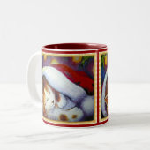 Tasse 2 Couleurs Chat de fête (Devant gauche)