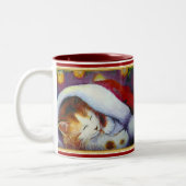 Tasse 2 Couleurs Chat de fête (Gauche)