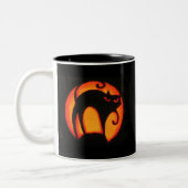 Tasse 2 Couleurs Chat de Halloween (Gauche)