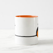 Tasse 2 Couleurs Chat de Halloween de longue queue (Centre)