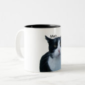 Tasse 2 Couleurs Chat de "Meh" (Devant gauche)