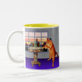 Tasse 2 Couleurs Chat de Menorah (Gauche)