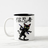 Tasse 2 Couleurs Chat de Ninja (Gauche)