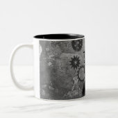 Tasse 2 Couleurs Chat de Steampunk (Gauche)