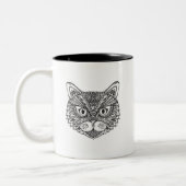 Tasse 2 Couleurs Chat de style (Gauche)