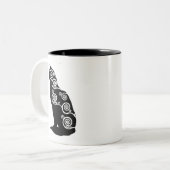 Tasse 2 Couleurs Chat de style de Klimt (Devant gauche)