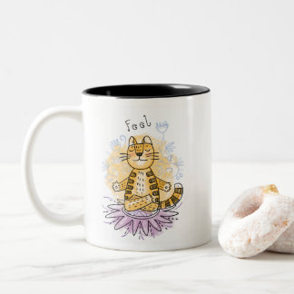 Tasse 2 Couleurs Chat de yoga