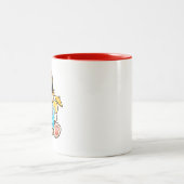 Tasse 2 Couleurs Chat d'été cool (Centre)