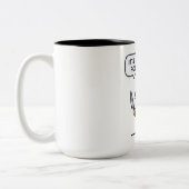 Tasse 2 Couleurs Chat drôle avec couteau (Gauche)
