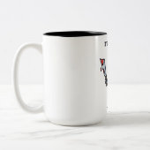 Tasse 2 Couleurs Chat Drôle avec Couteau (Gauche)