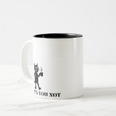 Tasse 2 Couleurs Chat drôle, c'est toi ? (Devant gauche)
