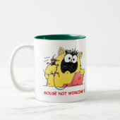 Tasse 2 Couleurs Chat drôle et souris de LOL (Gauche)