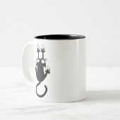 Tasse 2 Couleurs Chat en baisse (Devant gauche)