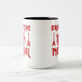 Tasse 2 Couleurs Chat en métal lourd (Centre)