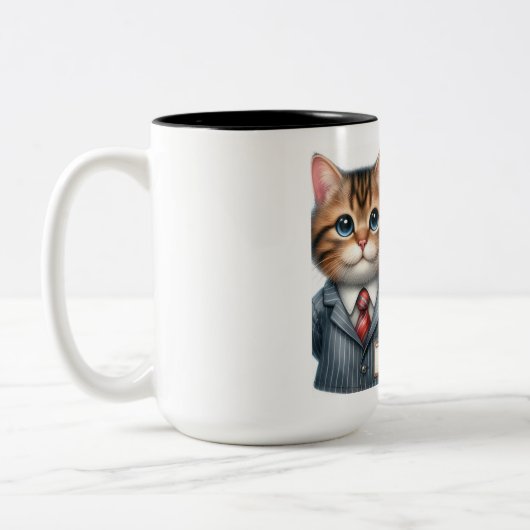 Tasse 2 Couleurs Chat enseignant (Gauche)