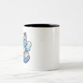 Tasse 2 Couleurs Chat fée mignonne avec boulettes (Centre)