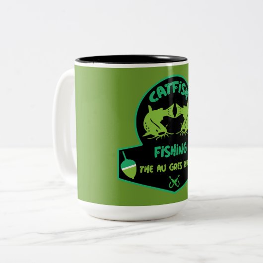Tasse 2 Couleurs Chat Fishing Au Gres (Devant gauche)
