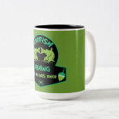 Tasse 2 Couleurs Chat Fishing Au Gres (Devant droit)