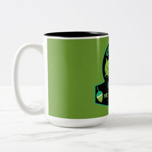 Tasse 2 Couleurs Chat Fishing Au Gres (Gauche)
