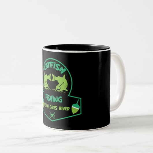Tasse 2 Couleurs Chat Fishing Au Gres (Devant droit)