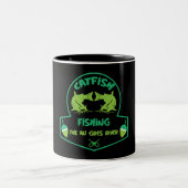 Tasse 2 Couleurs Chat Fishing Au Gres (Centre)