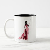 Tasse 2 Couleurs Chat flamand en rose 2 (Gauche)