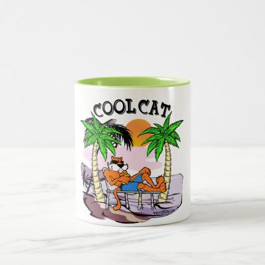 Tasse 2 Couleurs Chat frais (Centre)