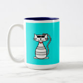 Tasse 2 Couleurs Chat frais avec des lunettes de soleil (Gauche)
