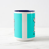 Tasse 2 Couleurs Chat frais avec des lunettes de soleil (Centre)