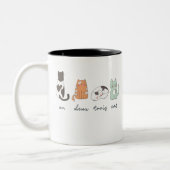 Tasse 2 Couleurs Chat français mignon drôle (Gauche)