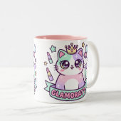 Tasse 2 Couleurs Chat Glamoratti (Devant droit)
