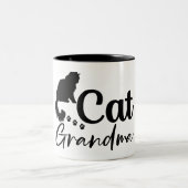 Tasse 2 Couleurs Chat Grandma Kitten Pet Lover (Centre)