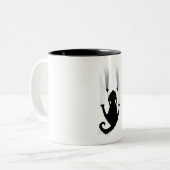 Tasse 2 Couleurs Chat grimpe (Devant gauche)