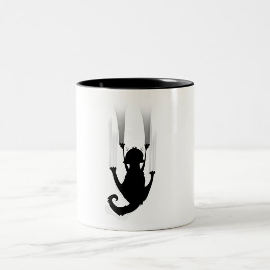 Tasse 2 Couleurs Chat grimpe (Centre)