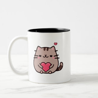 Tasse 2 Couleurs chat gris mignon