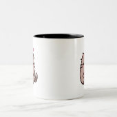 Tasse 2 Couleurs chat gris mignon (Centre)