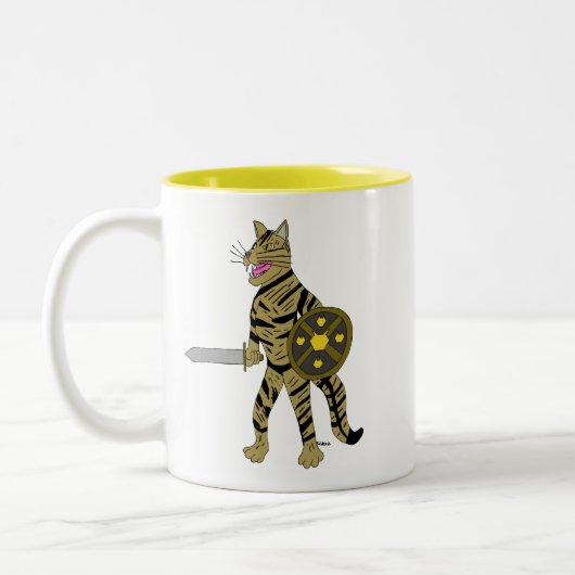 Tasse 2 Couleurs Chat guerrier (Gauche)