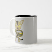 Tasse 2 Couleurs Chat guerrier Chibi (Devant gauche)